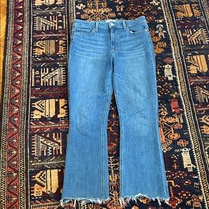 Paige Claudine  Kick Flare Raw Hem Jeans Size 30